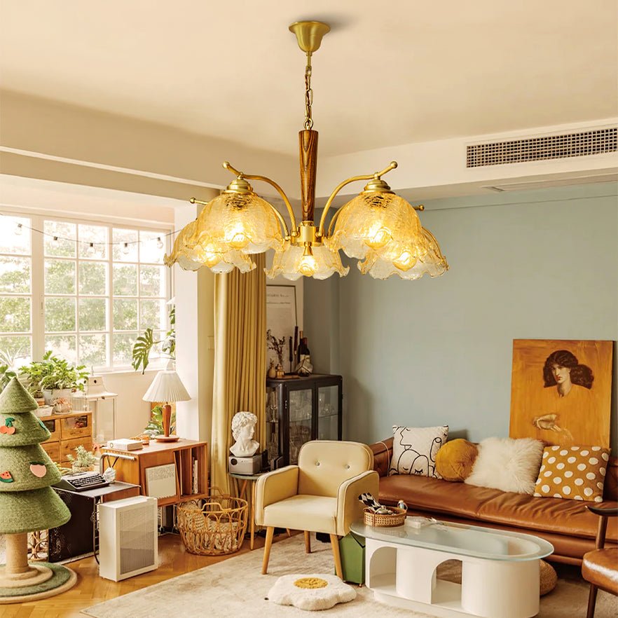 Orchid Vintage Glass Chandelier - Lamp Outdoor