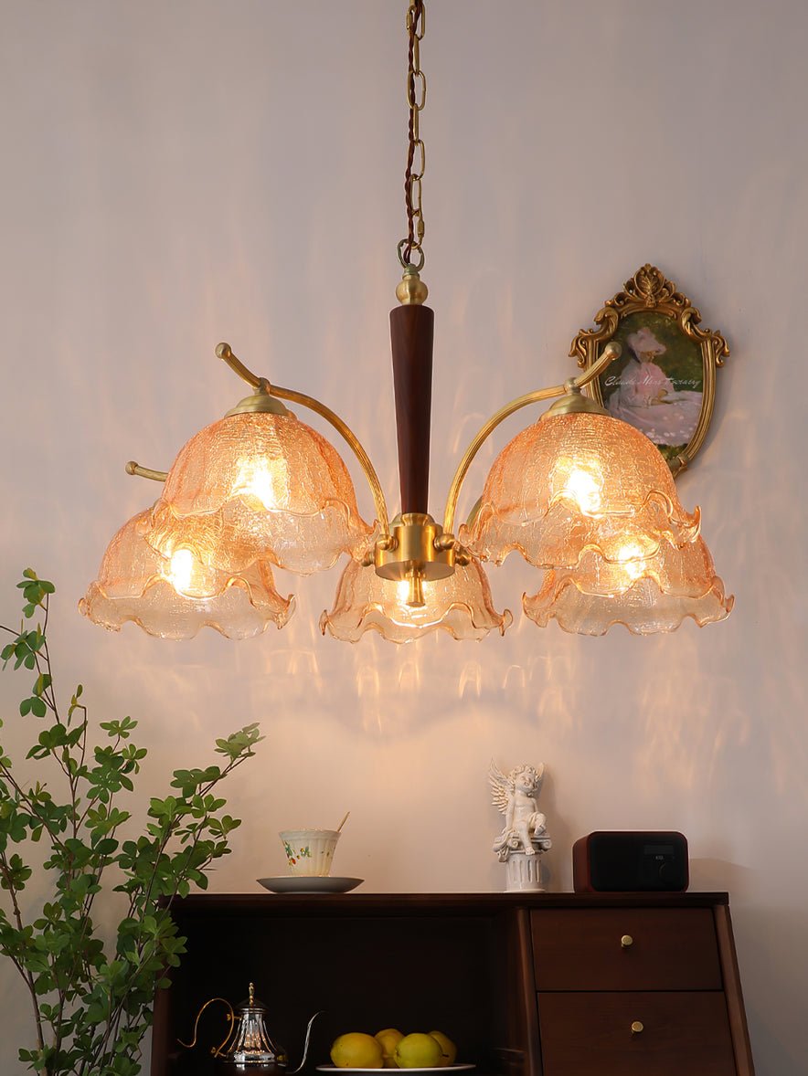 Orchid Vintage Glass Chandelier - Lamp Outdoor