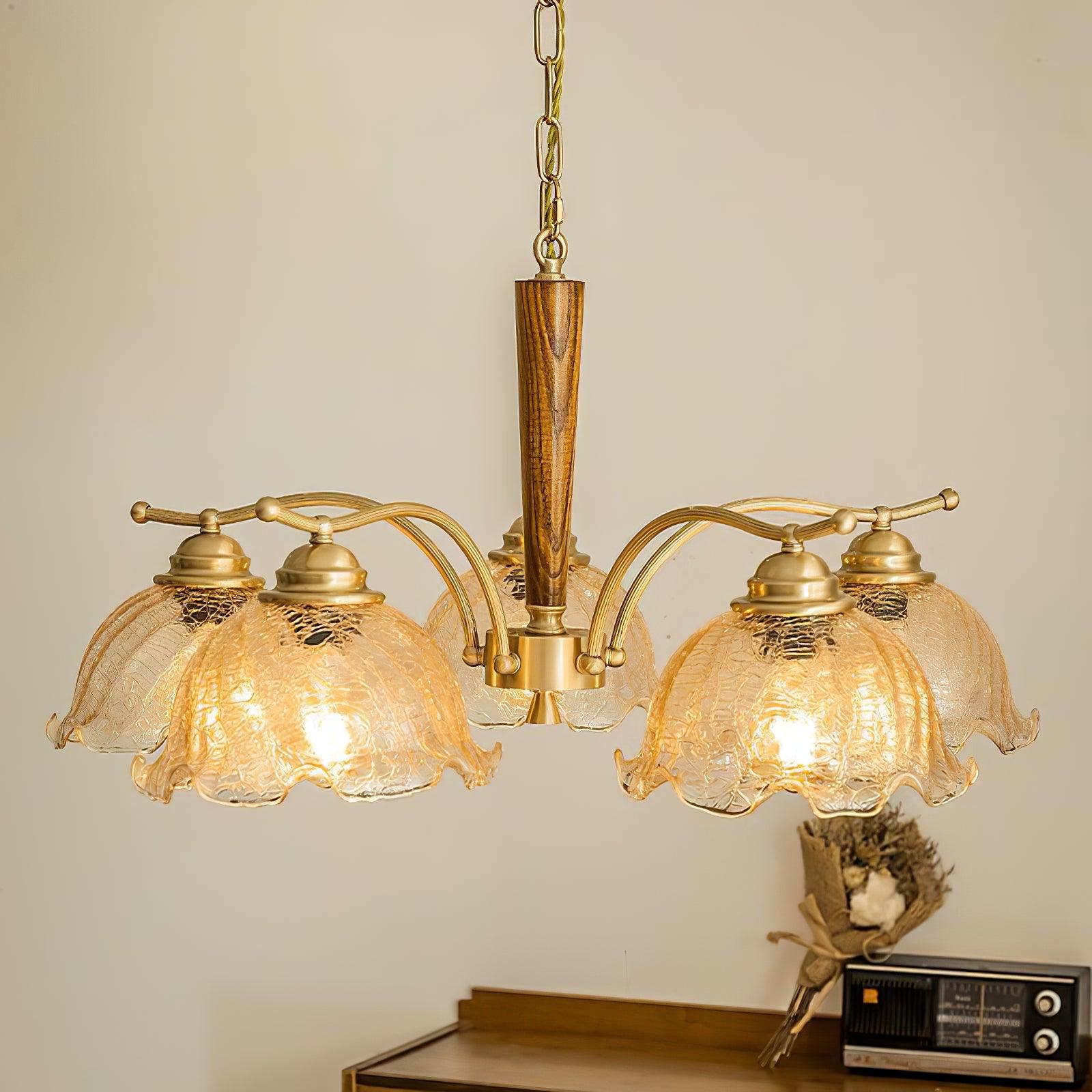 Orchid Vintage Glass Chandelier - Lamp Outdoor