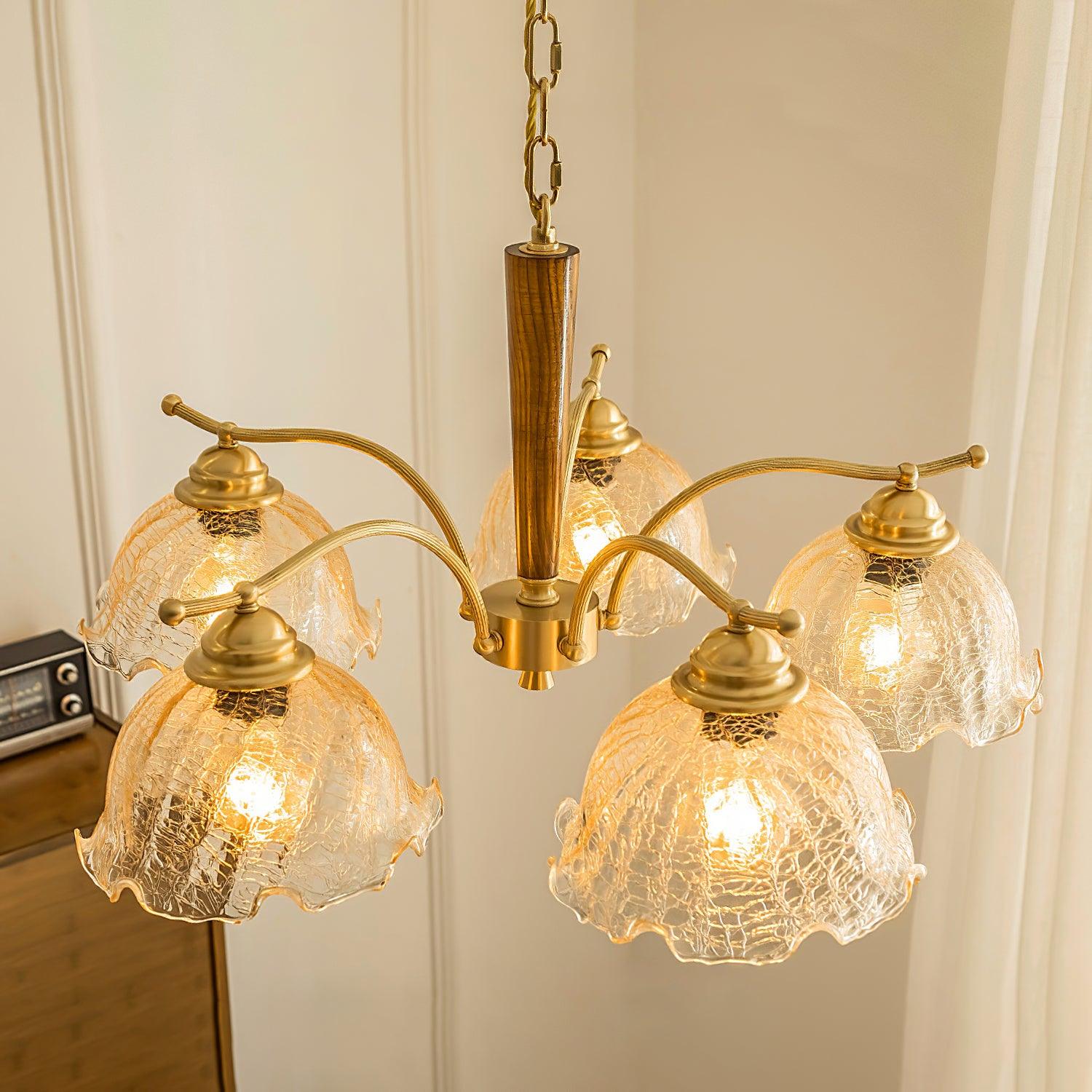 Orchid Vintage Glass Chandelier - Lamp Outdoor