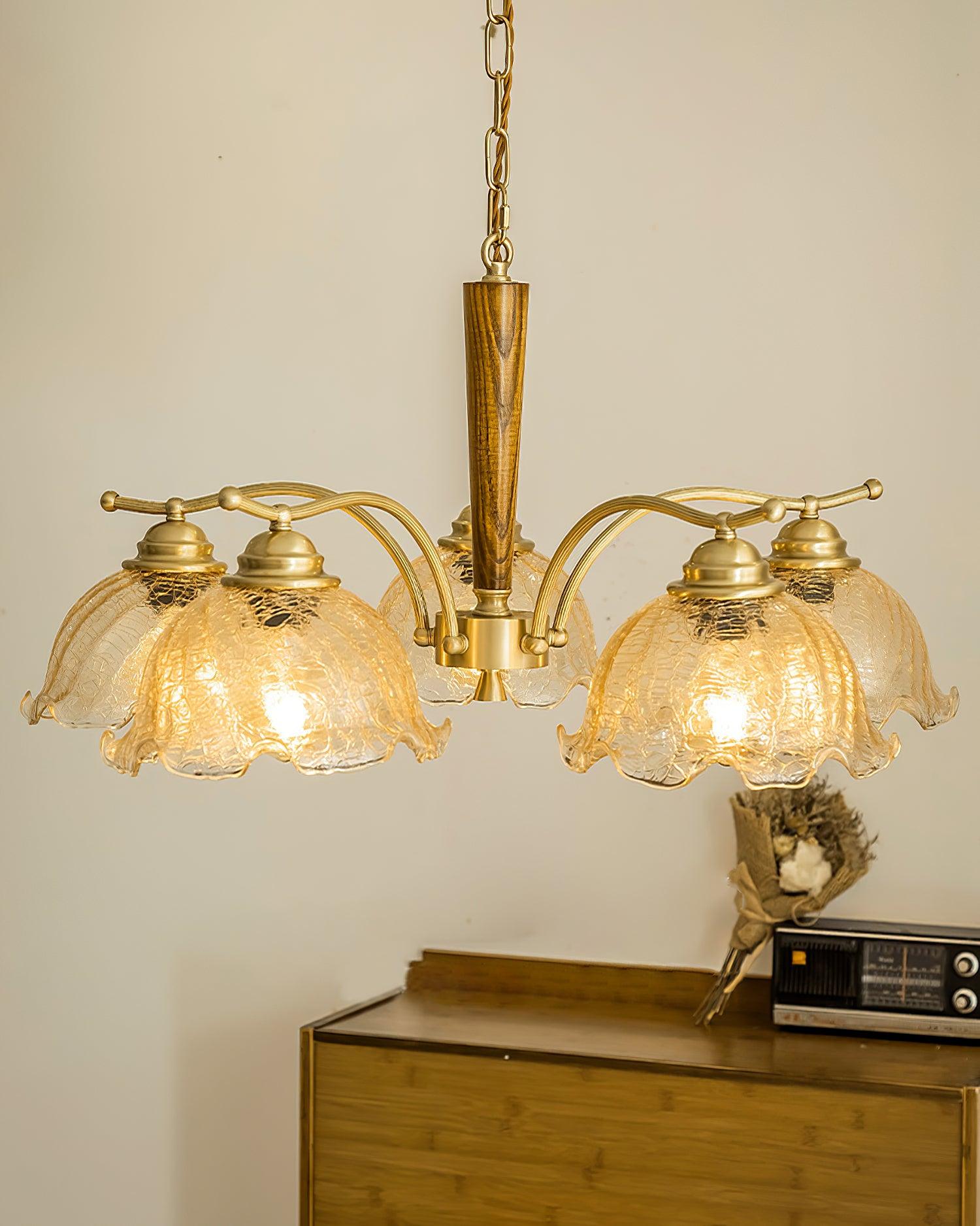 Orchid Vintage Glass Chandelier - Lamp Outdoor
