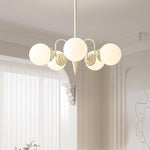 Lustra Chandelier Globe Cream Modern - Lamp Outdoor