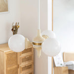 Lustra Chandelier Globe Cream Modern - Lamp Outdoor