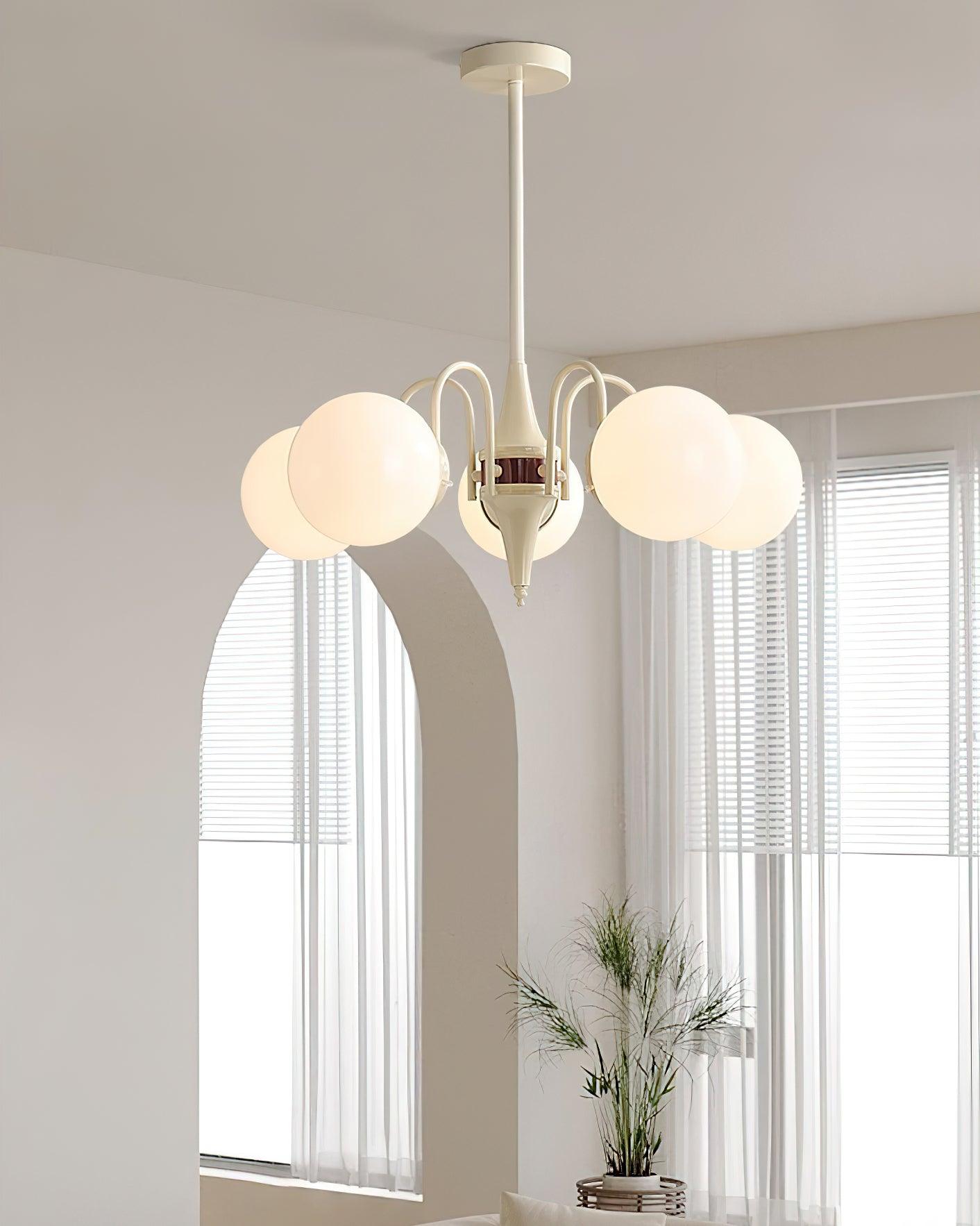Lustra Chandelier Globe Cream Modern - Lamp Outdoor