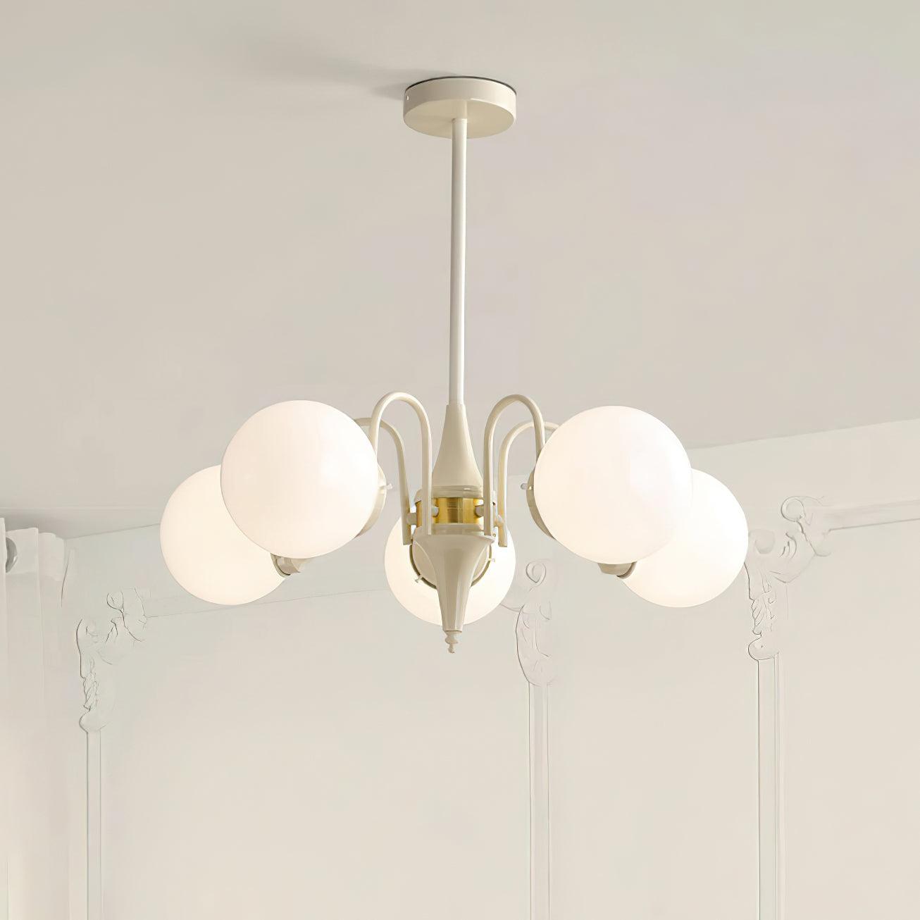 Lustra Chandelier Globe Cream Modern - Lamp Outdoor