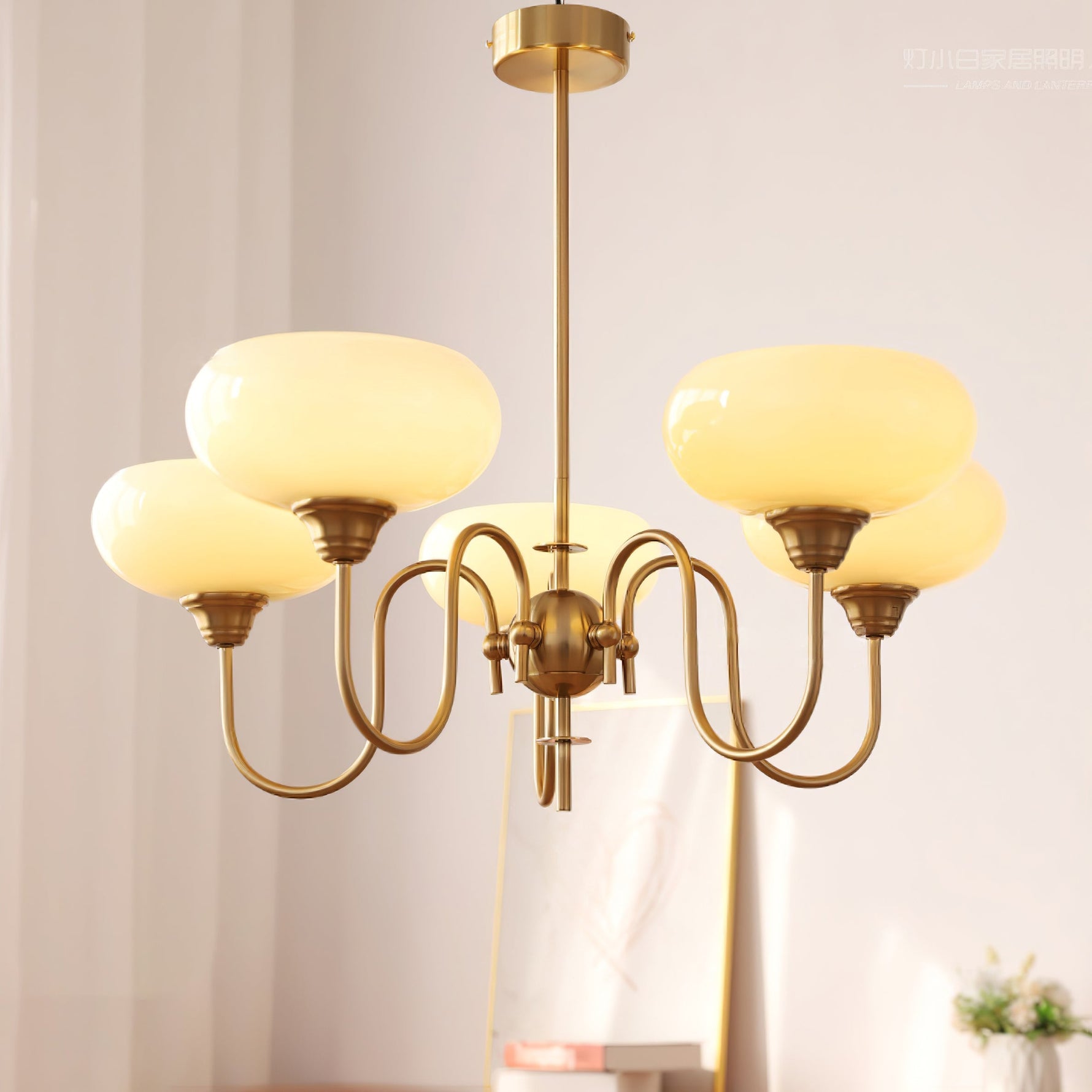 Creamy Persimmon Chandelier - Lamp Outdoor