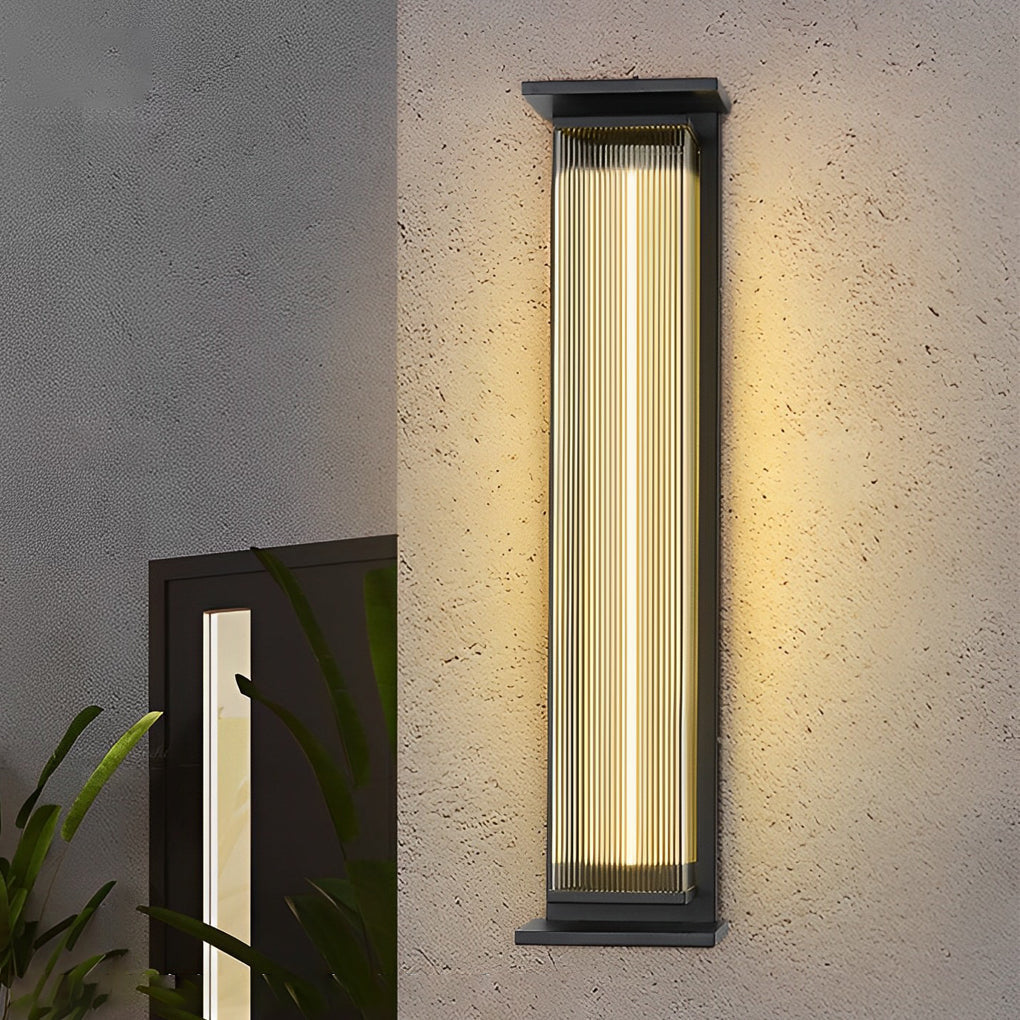 Creative Strip Waterproof Black Modern LED Wall Lamp Outdoor Wall Lights - Lamp Outdoor