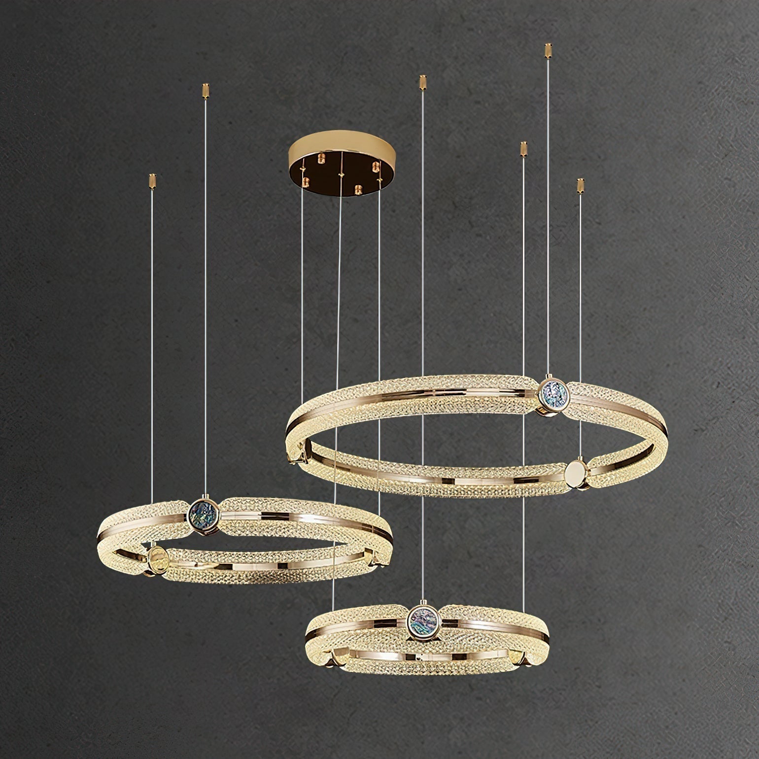 Aurora Chandelier Creative Ring - Lamp Outdoor