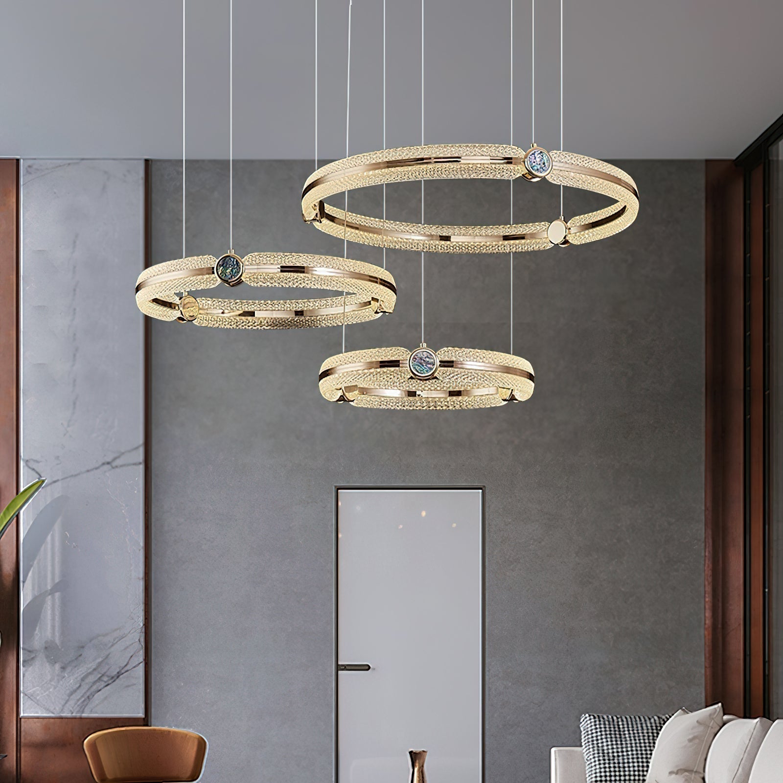 Aurora Chandelier Creative Ring - Lamp Outdoor