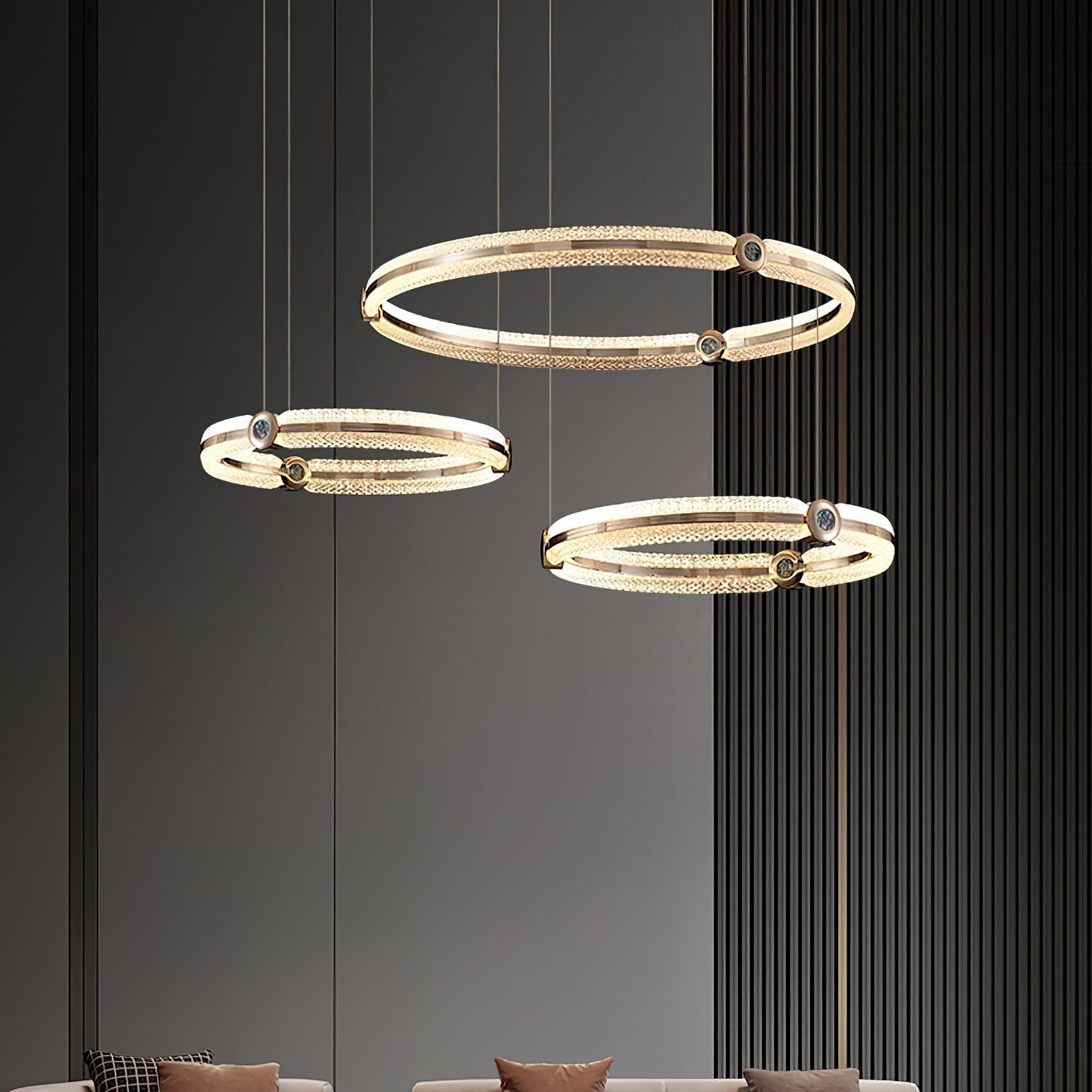 Aurora Chandelier Creative Ring - Lamp Outdoor