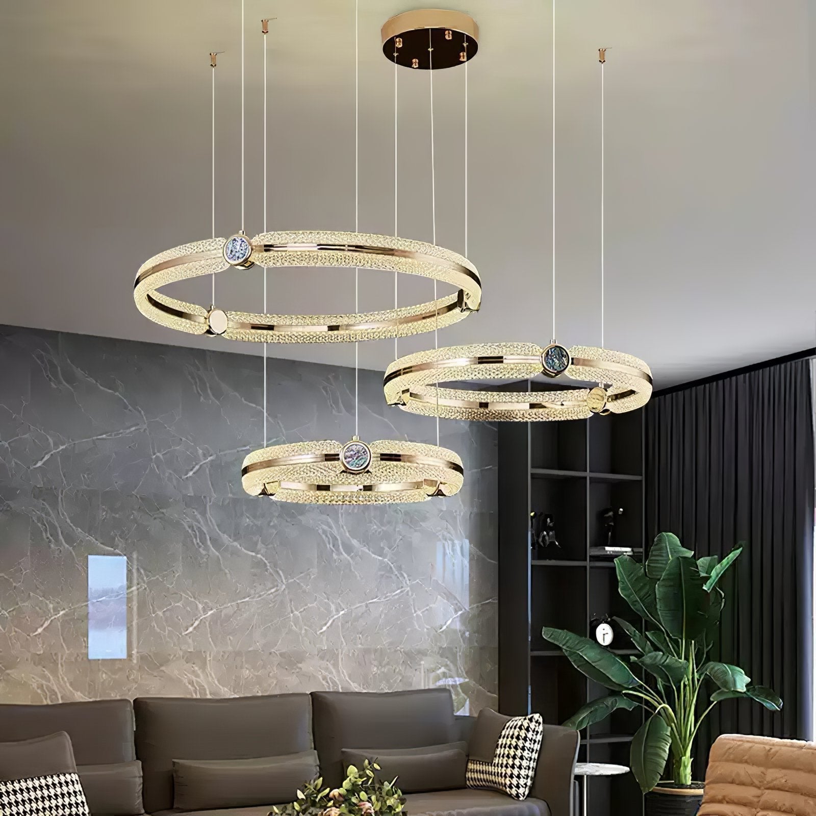 Aurora Chandelier Creative Ring - Lamp Outdoor