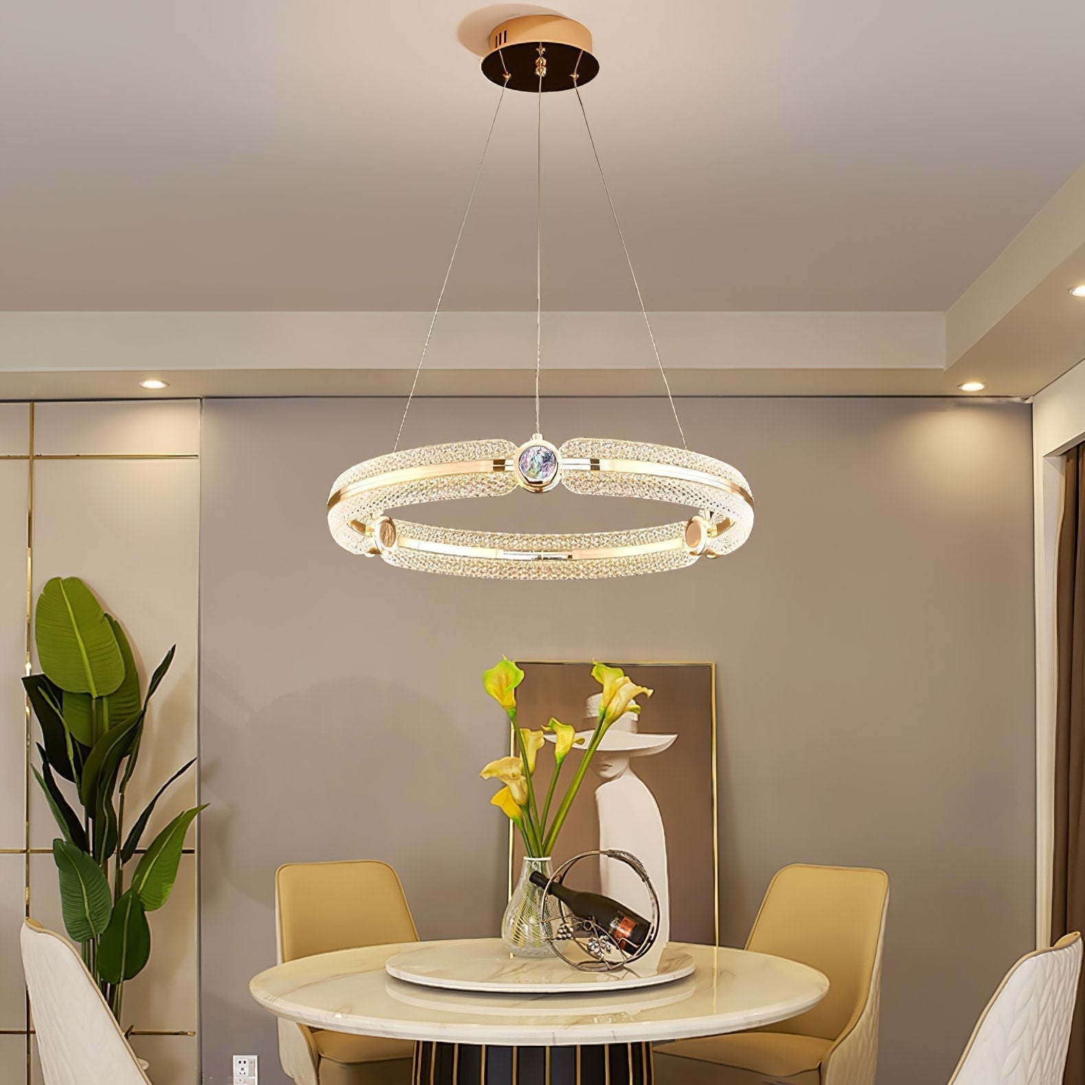 Aurora Chandelier Creative Ring - Lamp Outdoor