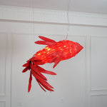 Vamararae Crimson Swirl Koi Pendant Light - Lamp Outdoor