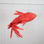 Vamararae Crimson Swirl Koi Pendant Light - Lamp Outdoor