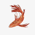 Vamararae Crimson Swirl Koi Pendant Light - Lamp Outdoor