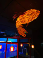Vamararae Crimson Swirl Koi Pendant Light - Lamp Outdoor