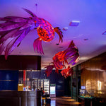 Vamararae Crimson Swirl Koi Pendant Light - Lamp Outdoor