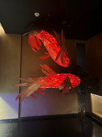 Vamararae Crimson Swirl Koi Pendant Light - Lamp Outdoor