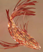 Vamararae Crimson Swirl Koi Pendant Light - Lamp Outdoor