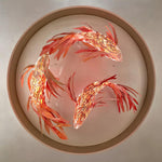 Vamararae Crimson Swirl Koi Pendant Light - Lamp Outdoor