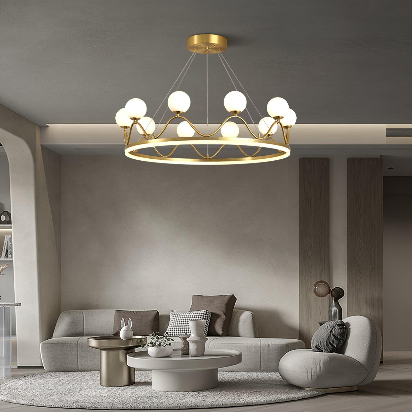 Crown Brass Chandelier - Lamp Outdoor