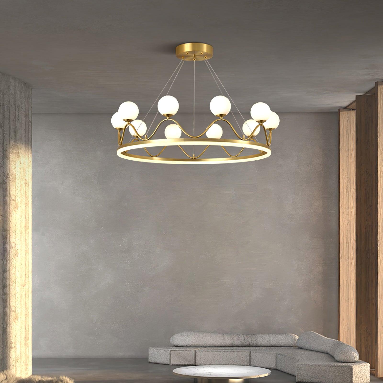 Crown Brass Chandelier - Lamp Outdoor