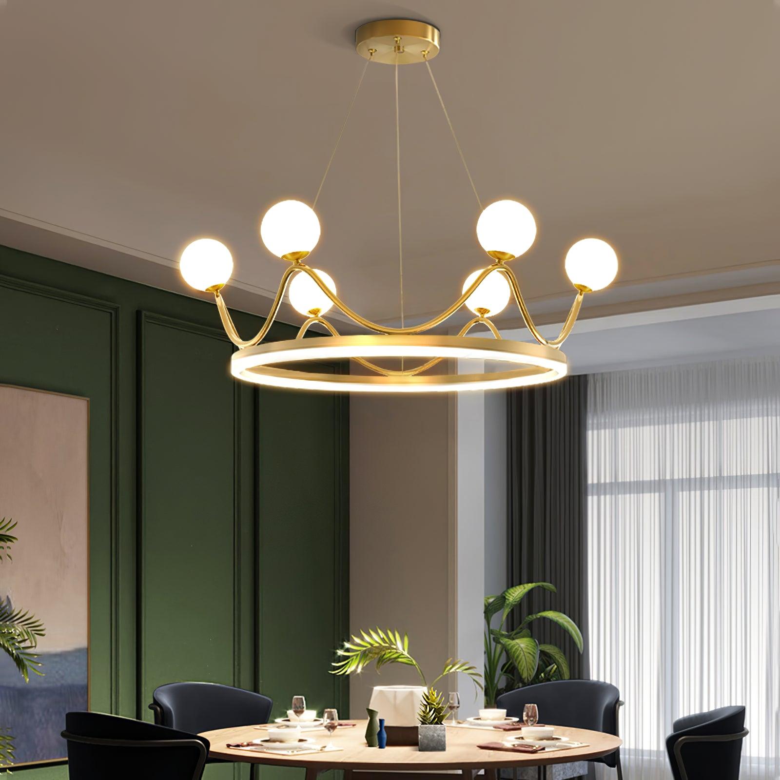 Crown Brass Chandelier - Lamp Outdoor