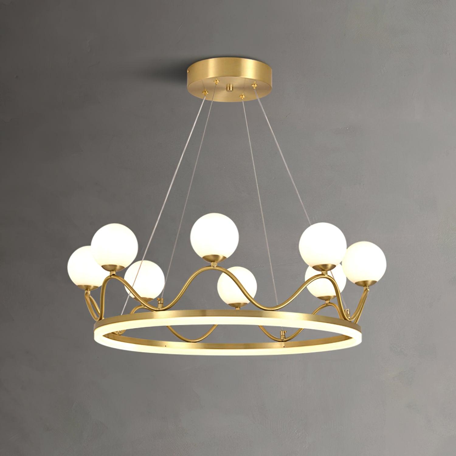 Crown Brass Chandelier - Lamp Outdoor