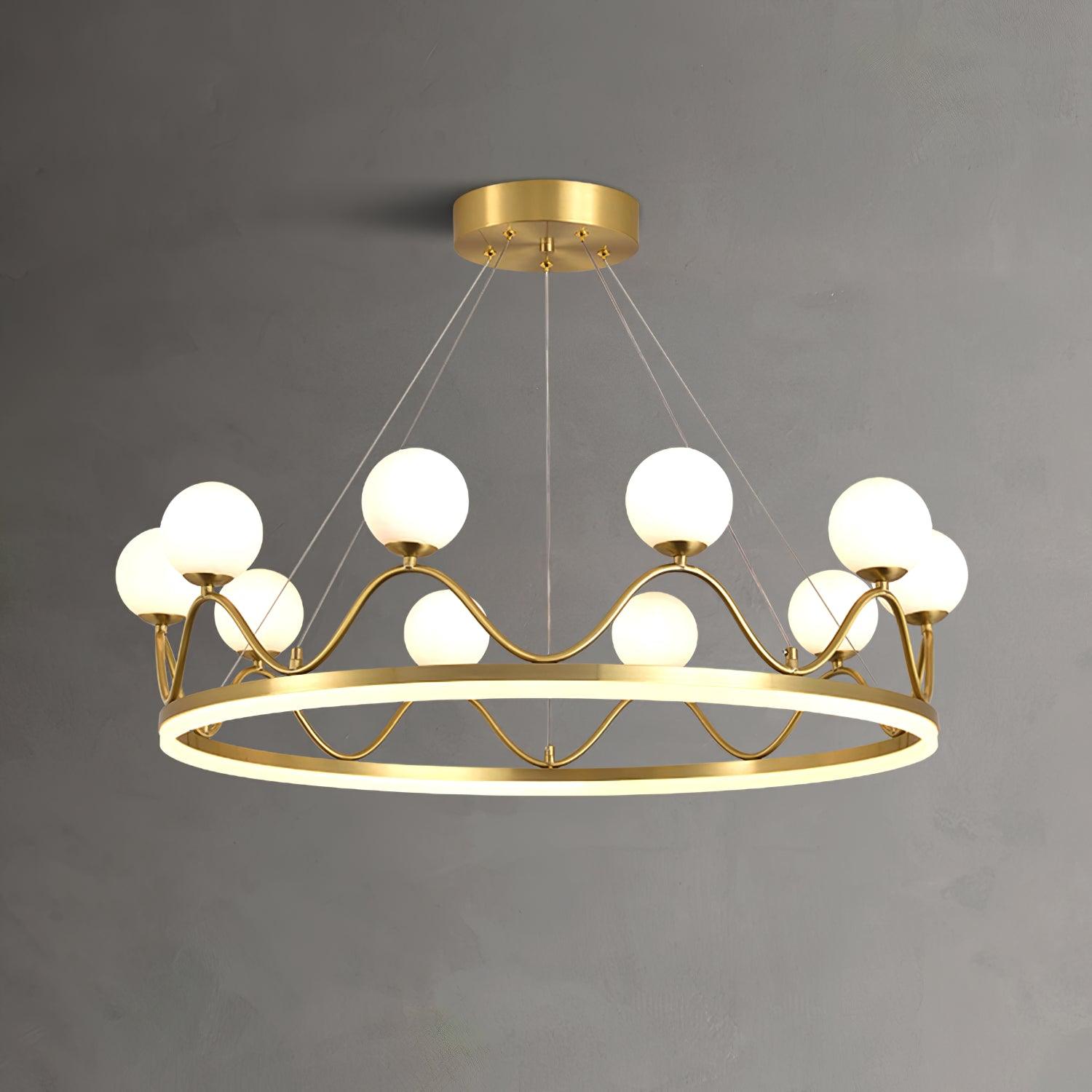 Crown Brass Chandelier - Lamp Outdoor