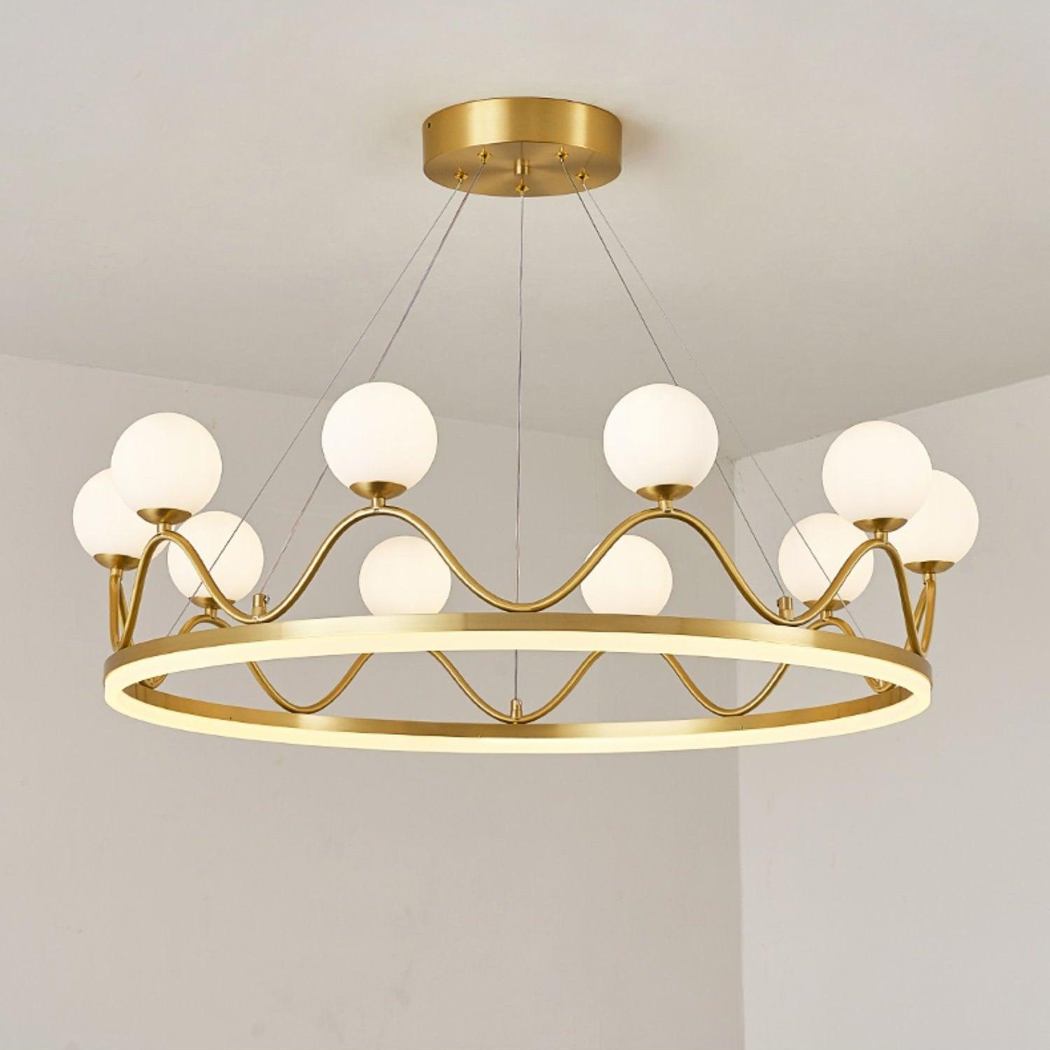 Crown Brass Chandelier - Lamp Outdoor