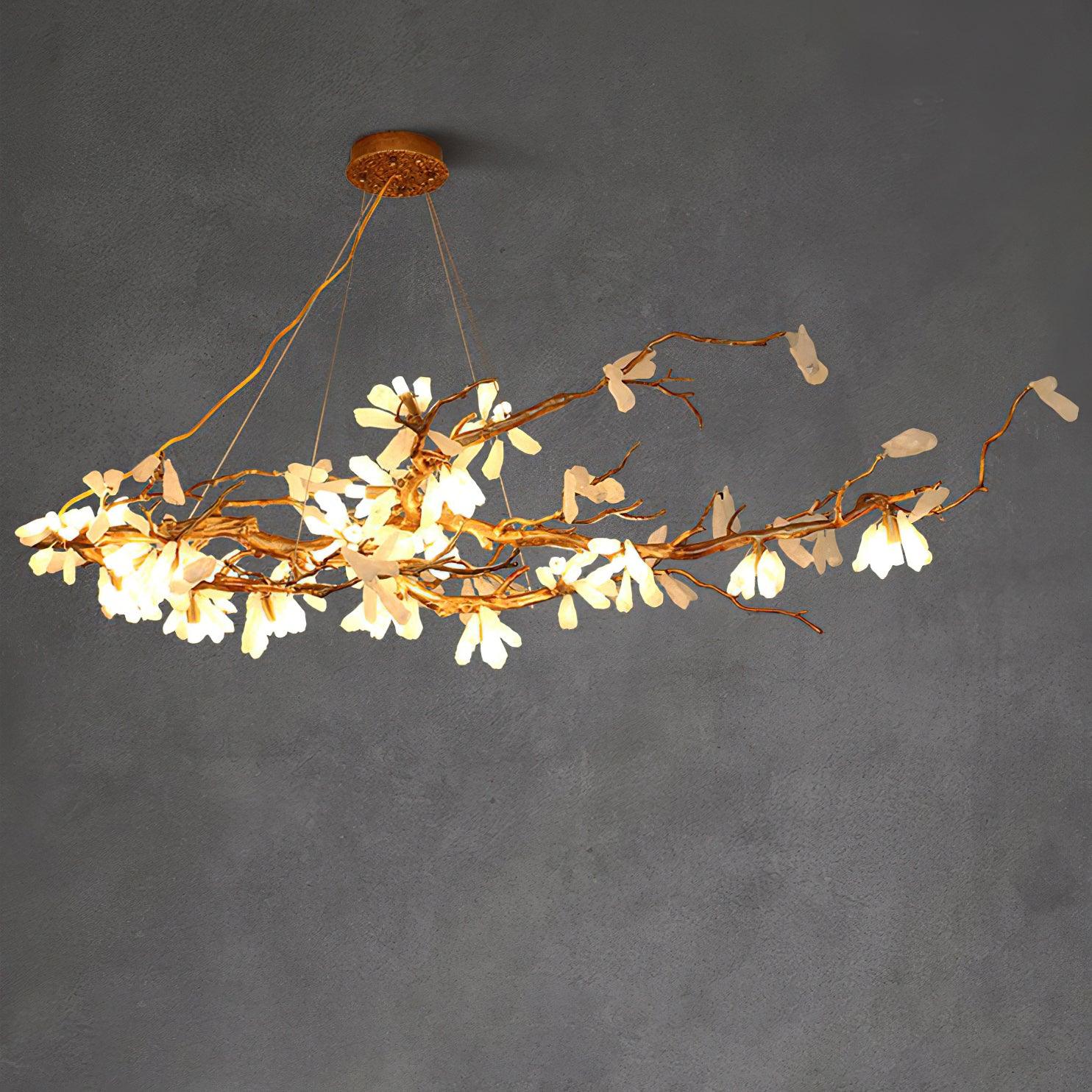 Lustra Chandelier Branch Stone Organic - Lamp Outdoor