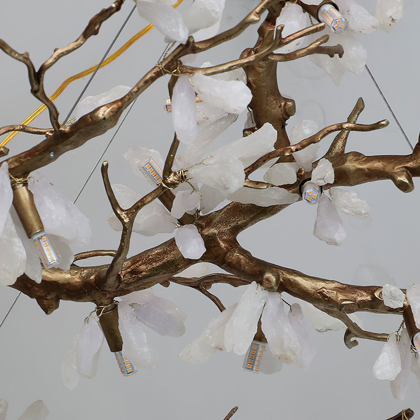 Lustra Chandelier Branch Stone Organic - Lamp Outdoor
