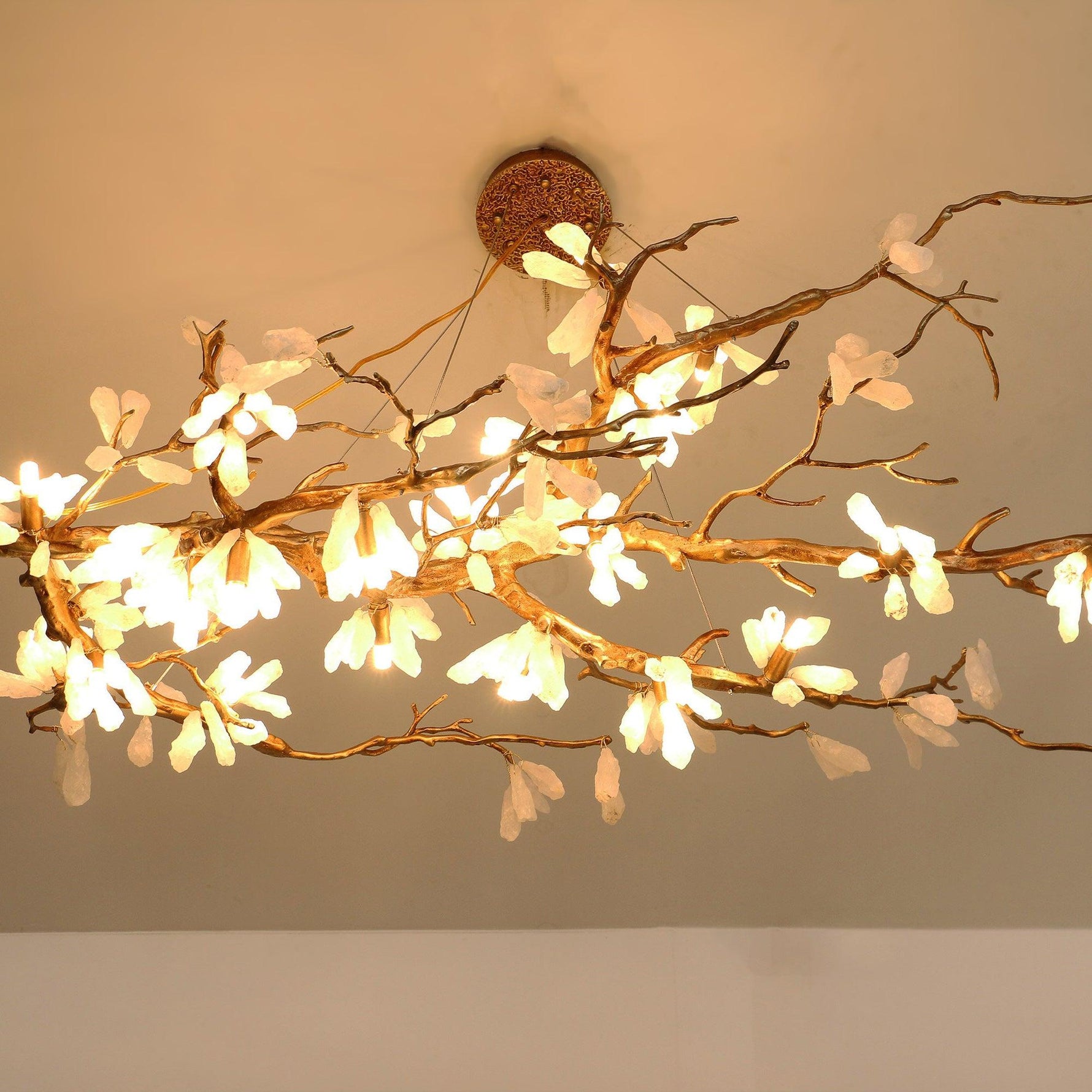 Lustra Chandelier Branch Stone Organic - Lamp Outdoor