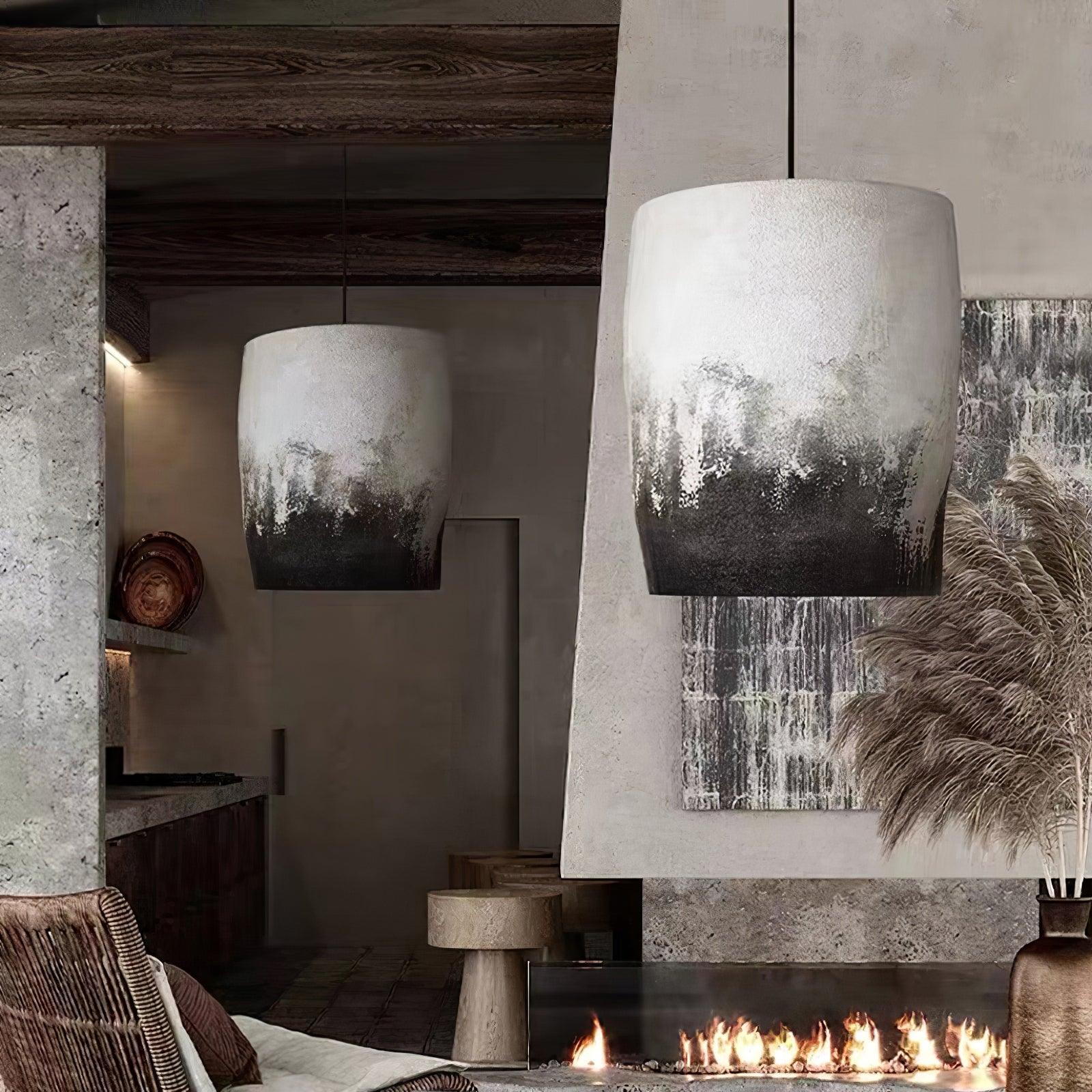 Ceraeion Modern Minimalist Crust Thin Metal Pendant Lamp - Lamp Outdoor