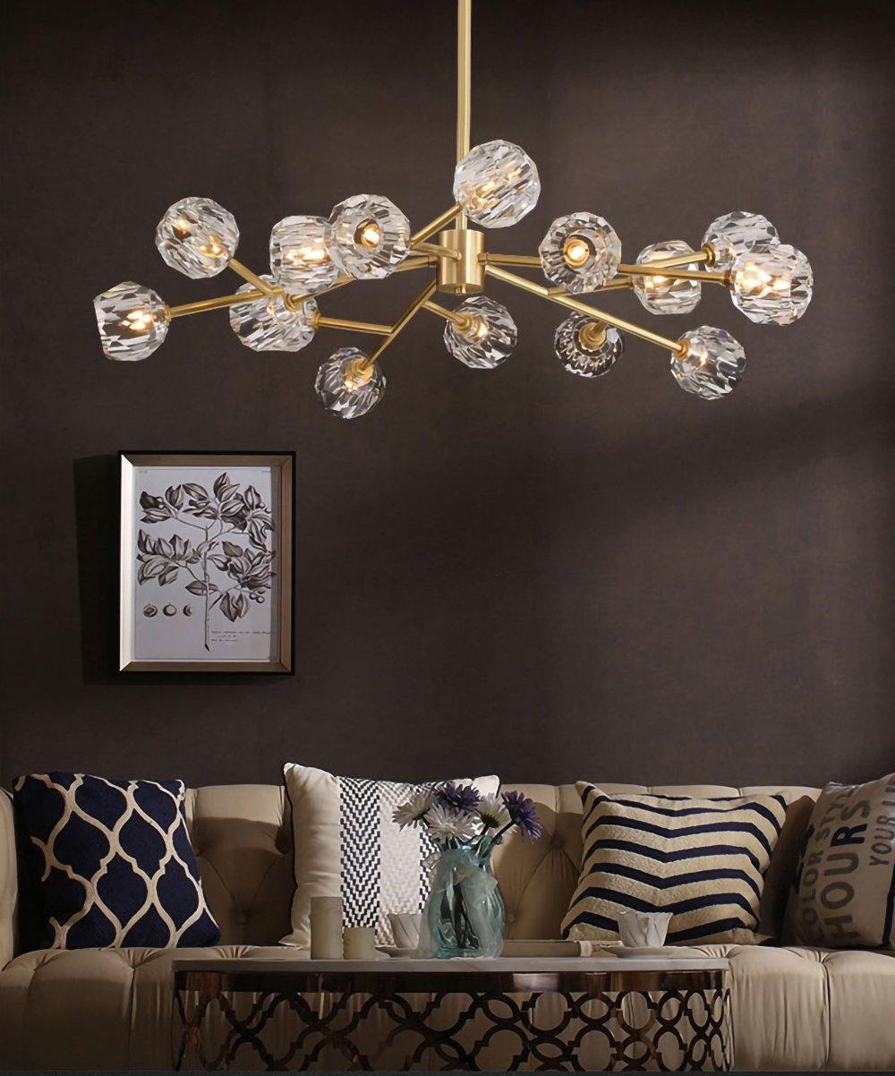 Crystal Ball Round Cluster Chandelier - Lamp Outdoor