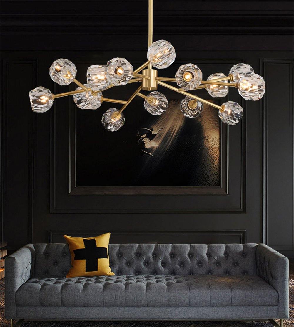 Crystal Ball Round Cluster Chandelier - Lamp Outdoor