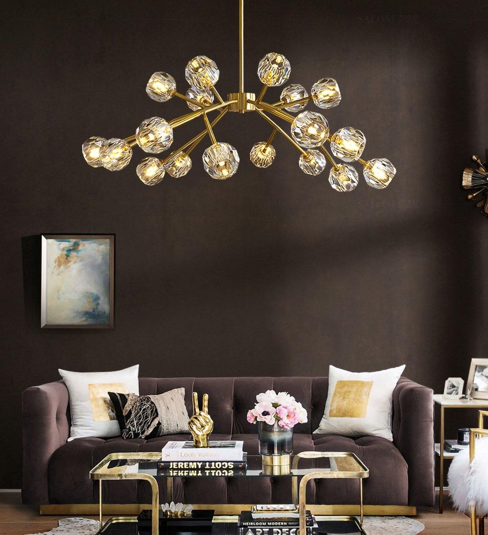 Crystal Ball Round Cluster Chandelier - Lamp Outdoor