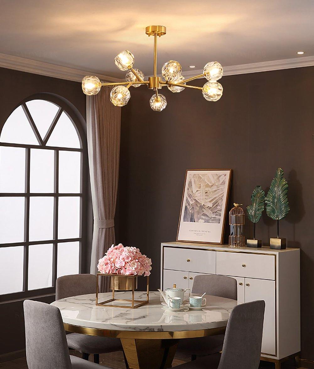Crystal Ball Round Cluster Chandelier - Lamp Outdoor