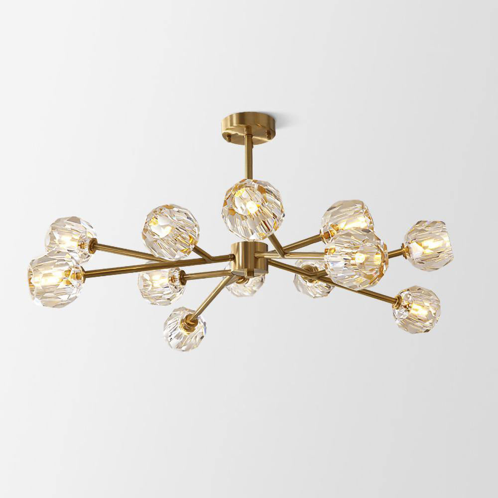 Crystal Ball Round Cluster Chandelier - Lamp Outdoor
