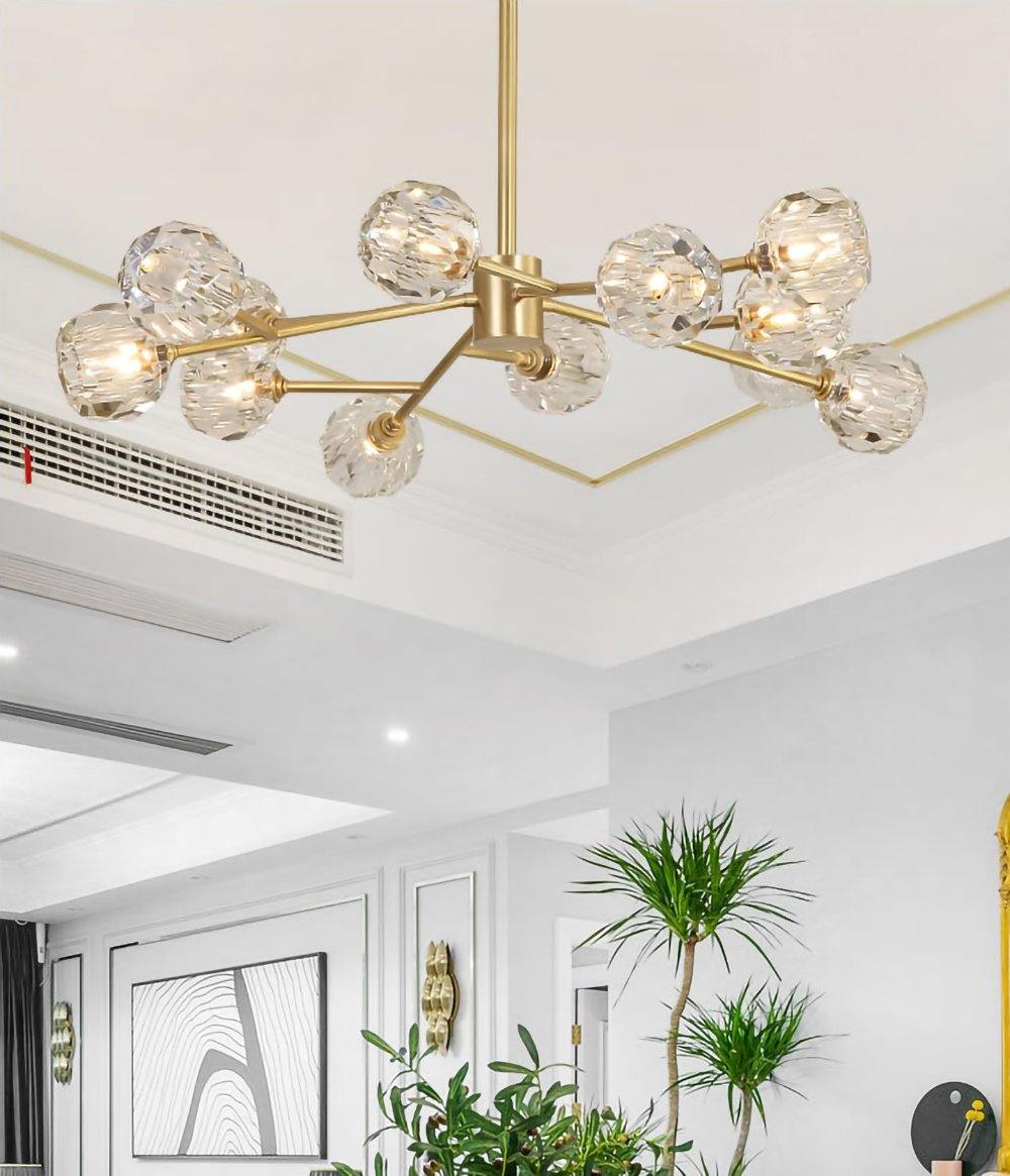 Crystal Ball Round Cluster Chandelier - Lamp Outdoor