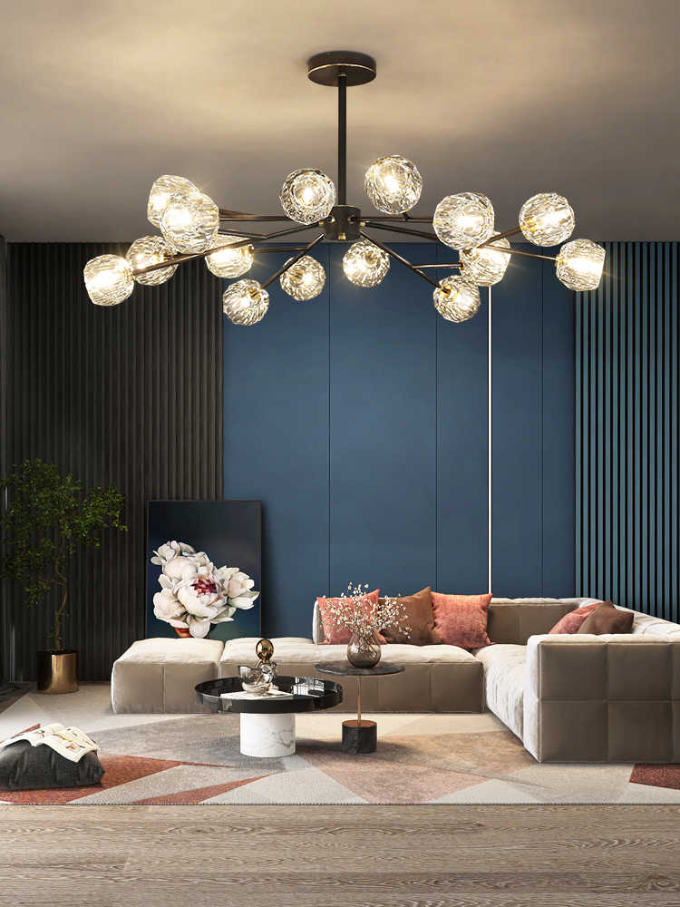 Crystal Ball Round Cluster Chandelier - Lamp Outdoor