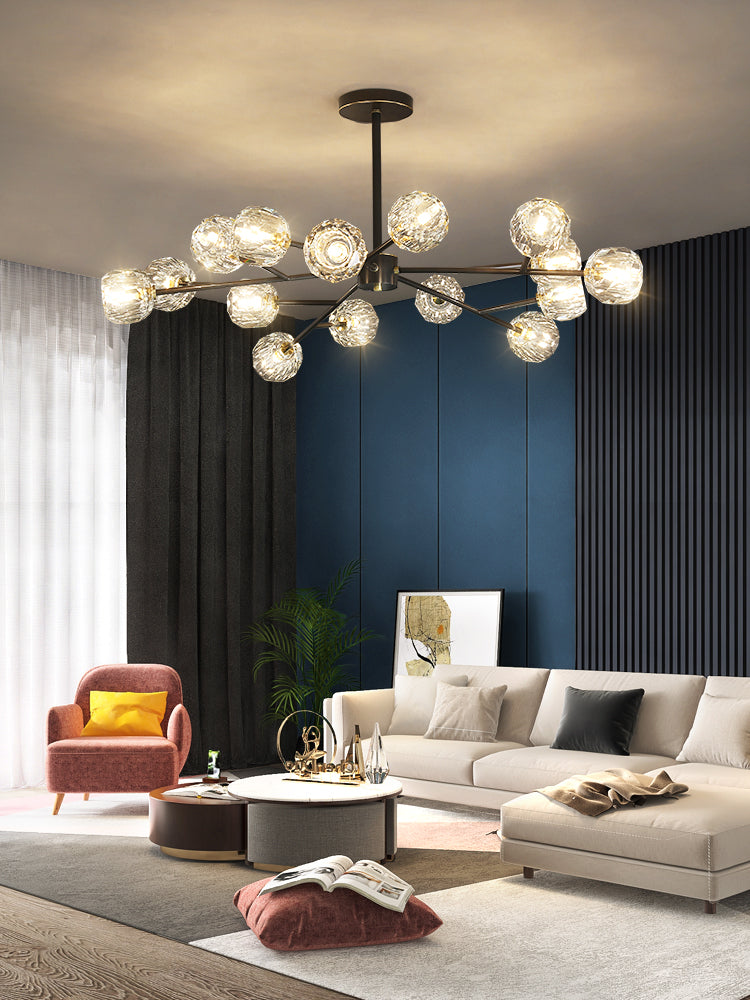 Crystal Ball Round Cluster Chandelier - Lamp Outdoor