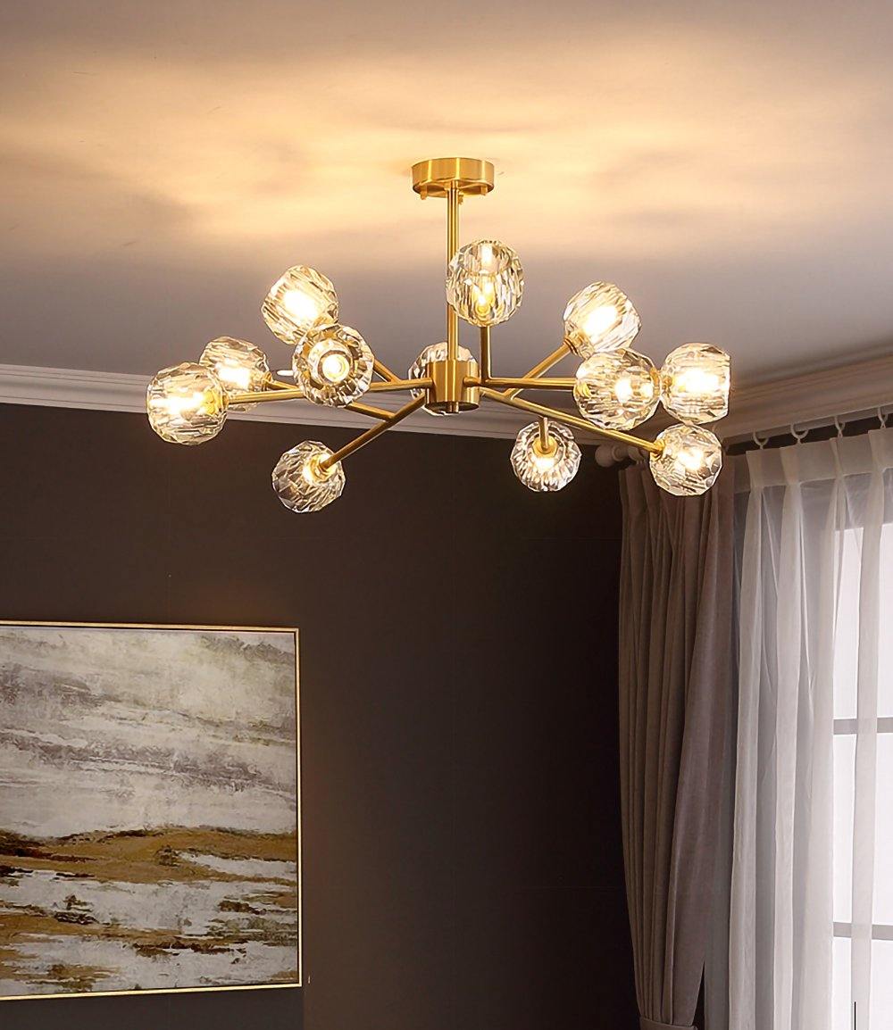 Crystal Ball Round Cluster Chandelier - Lamp Outdoor