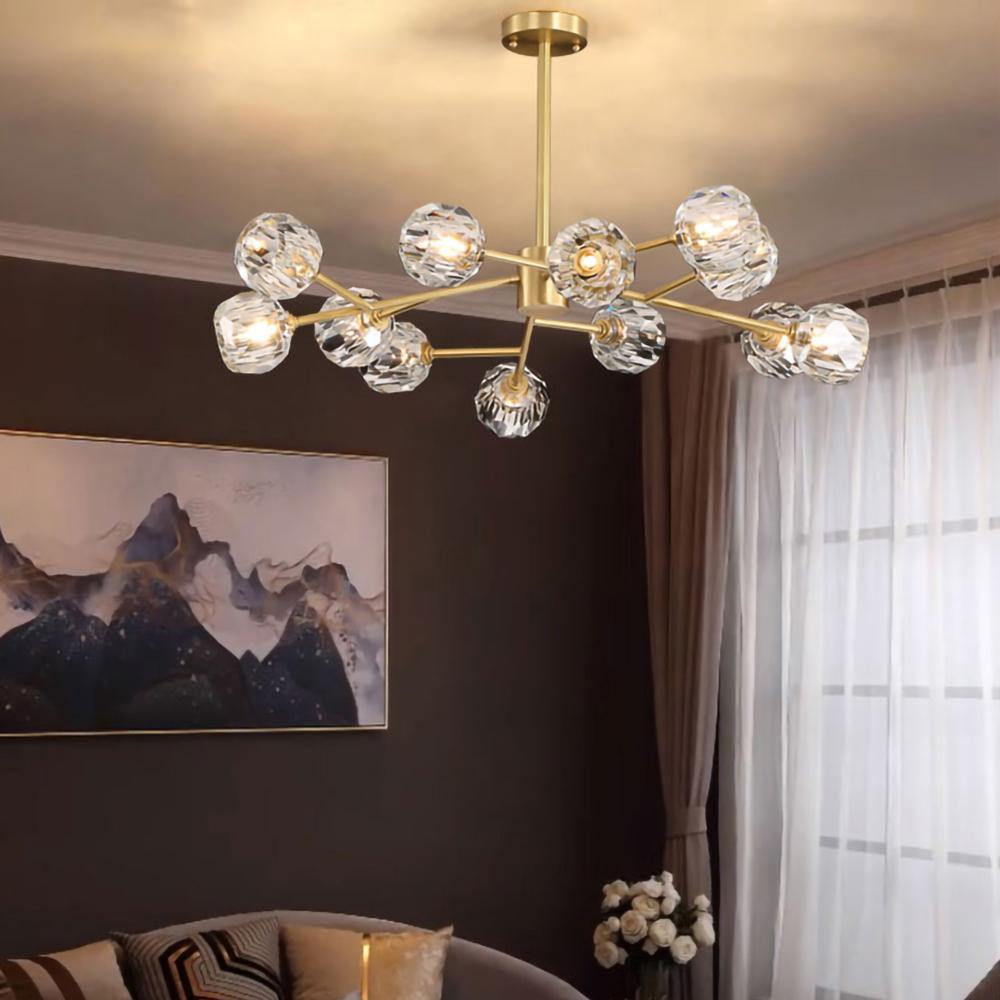Crystal Ball Round Cluster Chandelier - Lamp Outdoor