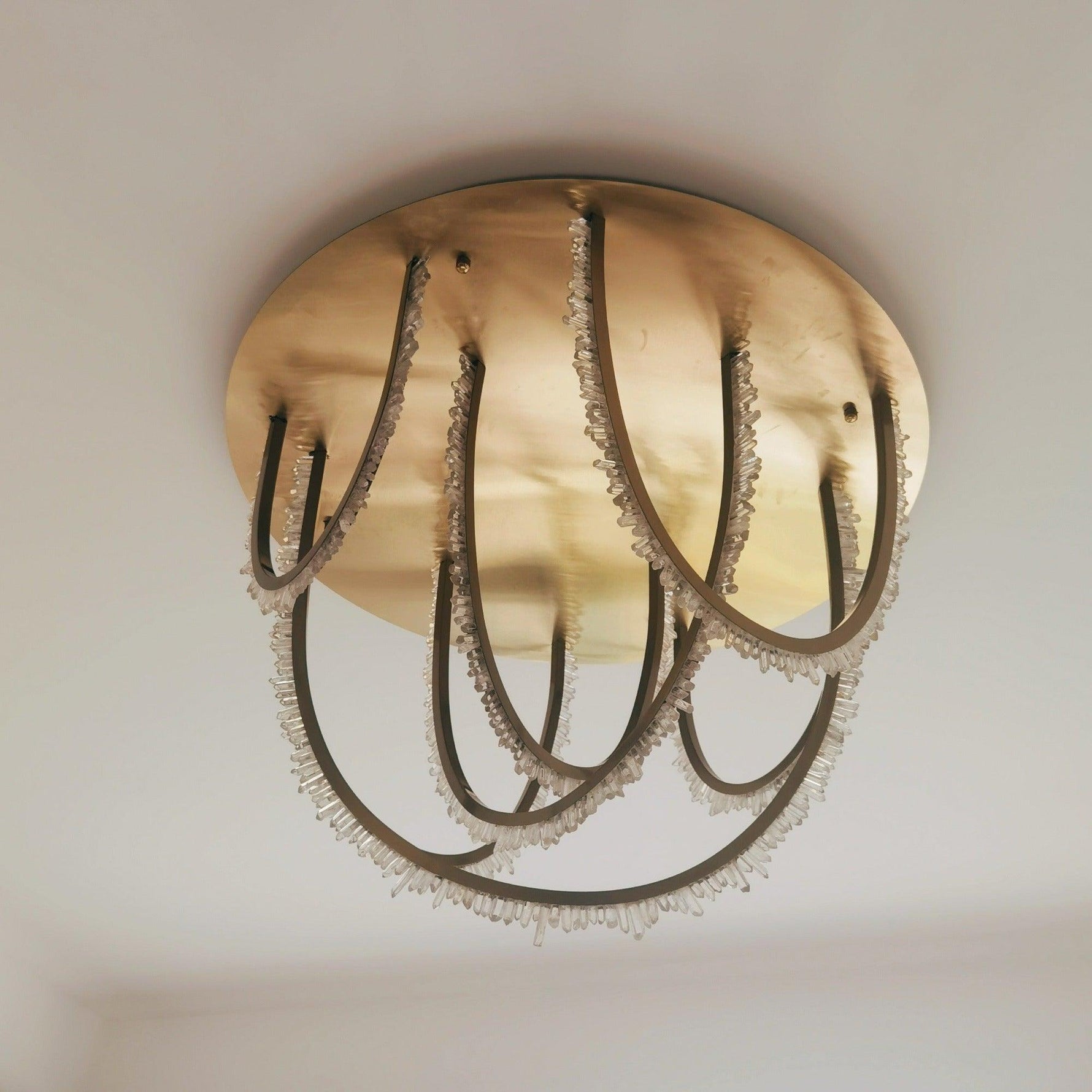 Crystal Individual Creativity Corde Metal Crystal Ceiling Light - Lamp Outdoor