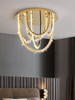 Crystal Individual Creativity Corde Metal Crystal Ceiling Light - Lamp Outdoor