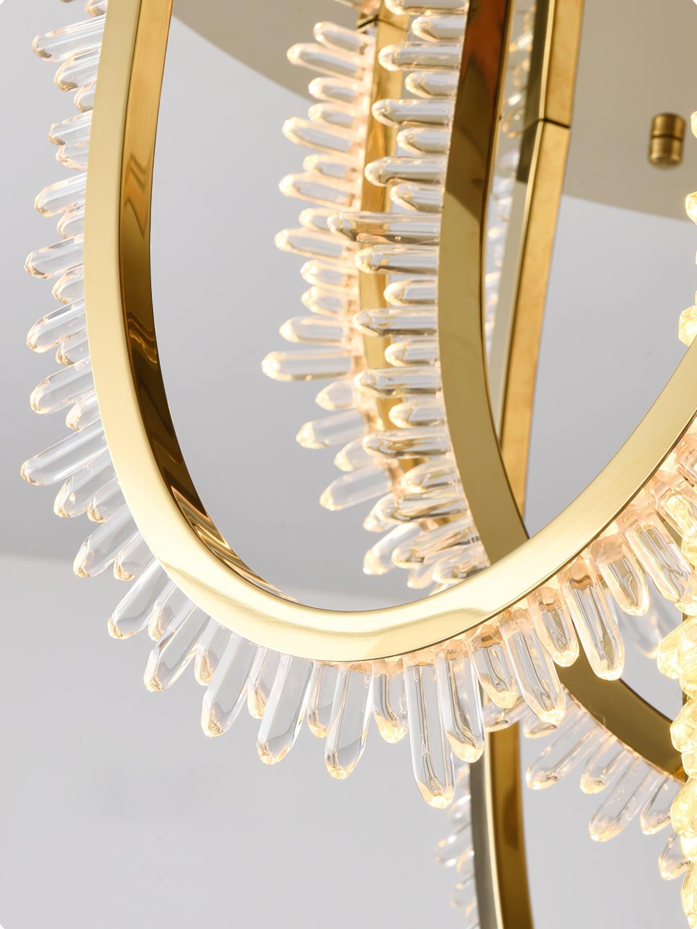 Crystal Individual Creativity Corde Metal Crystal Ceiling Light - Lamp Outdoor