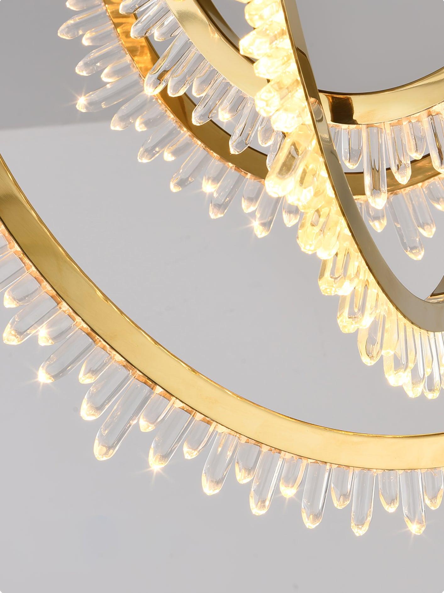 Crystal Individual Creativity Corde Metal Crystal Ceiling Light - Lamp Outdoor