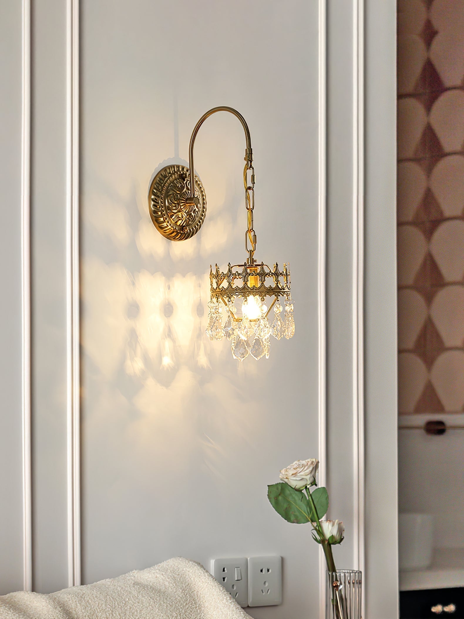 Crystal Crown Sconce - Lamp Outdoor