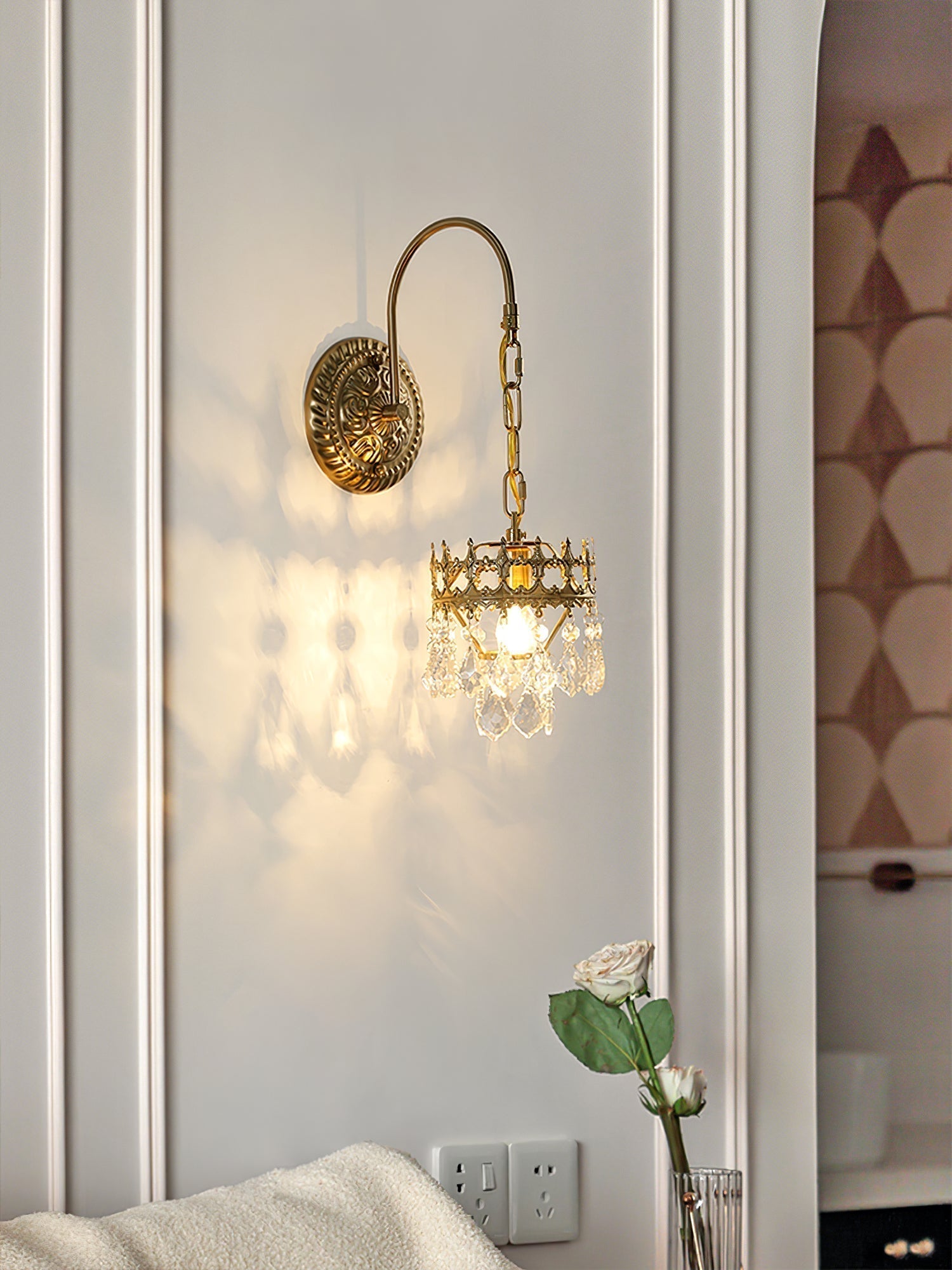 Crystal Crown Sconce - Lamp Outdoor